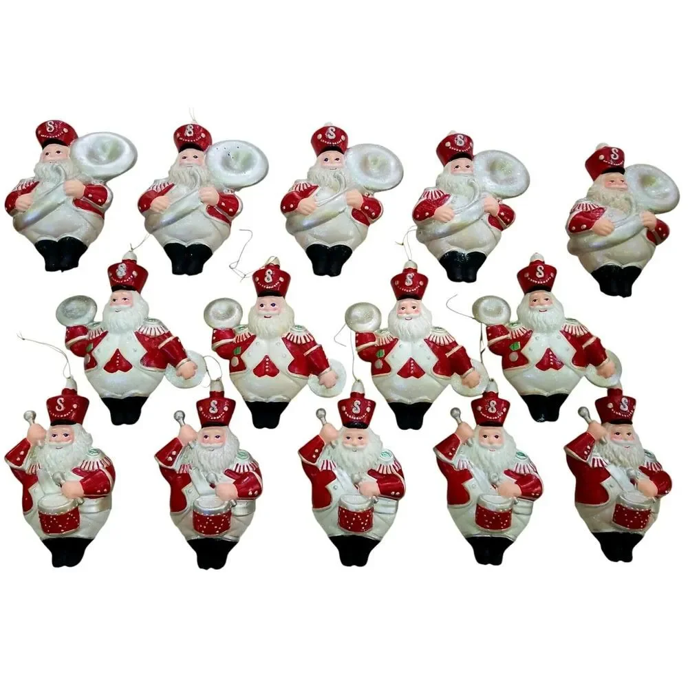 Vintage Santa Ornaments Christmas‎ Music Instruments Holiday Decorations Crafts